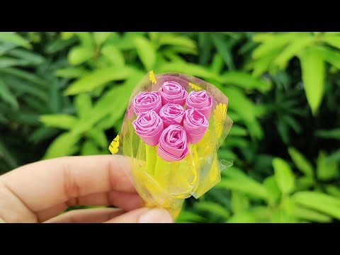 DIY Paper rose bouquet | How to make paper rose bouquet