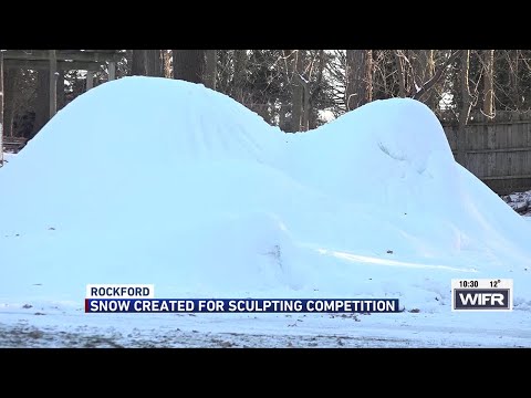 Rockford Park District makes snow for Illinois Snow Sculpting Competition