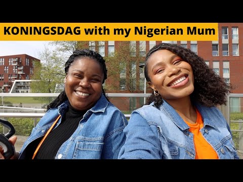 Kings Day in Rotterdam Netherlands. My Nigerian mum celebrates for the first time. We saw the king!🥰