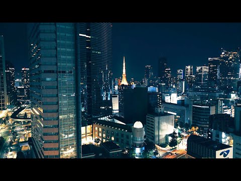 ASMR×Jazz Tokyo Tower Around  Traffic Sounds Urban Ambience with bossa nova jazz | For Working