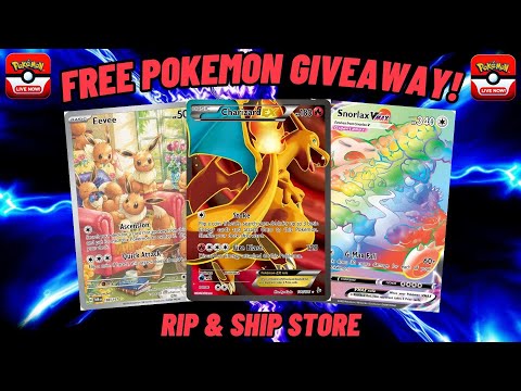 🔴Live -  Free Giveaways! Pokémon Cards & Rip & Ship Store!