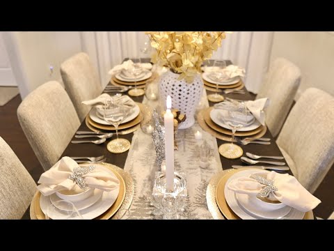 How to set up a GLAM CHRISTMAS DINNER TABLE SCAPE like a pro | Holiday Hosting Tips