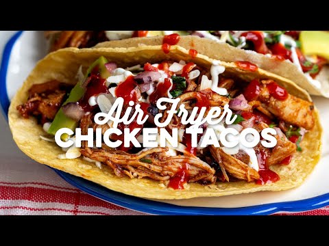 Next Level Air Fryer Chicken Tacos | Supergolden Bakes