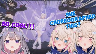 FuwaMoco and Biboo react to Bancho's amazing dance!!! [Hololive/FuwaMoco] [EngSub]