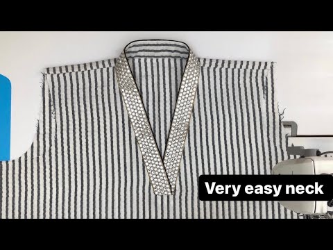 Overlap neck cutting and stitching | overlapping nack design | overlap neck design | 2024