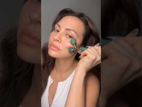 Part 2: Gua Sha Gem Sculpting 💚 who wants part 1 of my Glass Skin Routine? #skincare