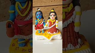 DIY Shiv ji and Parvati ji Clay Idol 🙏🏻🔱📿🕉️😍🌸❤️😍Shiv Parvati Clay Idol #shorts #trendingshorts #shiv