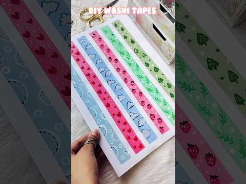 💕💖🌈How to make diy washi tape at home \ Homemade washi tape/ #diy #shorts