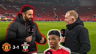 Man United vs Southampton 3-1 🔥 Amorim Interview and Paul Scholes Analysis 🔥 Amad Diallo Hattrick