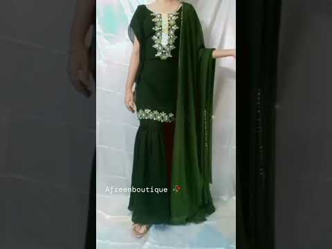 hand embroidery garara suit/party wear garara suit#trending#viral#diy#partywear#dress#youtubeshorts