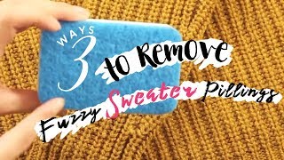 3 Ways to Remove Fuzzy Sweater Pillings＊ニット素材別！毛玉を簡単にとる方法