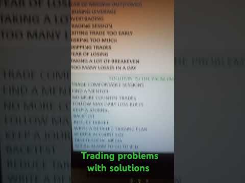 Trading problems with solutions