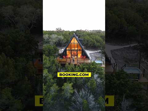 Tour This Luxury Modern A-Frame Cabin w/ @bookingcom  & Me!