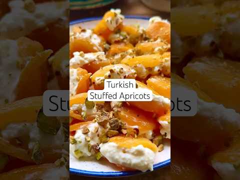 Easy Dessert Recipe (Turkish Stuffed Apricots) #dessertrecipe #shorts