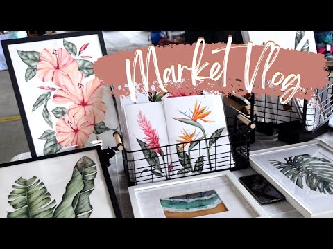 Art Market Vlog: Come to a Market with me in Hawaii!