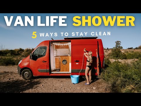 How To Stay Clean Living in a Van | Cheap Van Life Shower Set Up