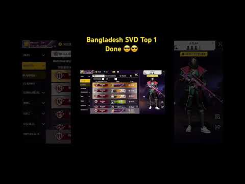 Bangladesh svd top 1 Done 😎😎#freefire #gaming #garenafreefire #shortvideo #viralvideo #shorts