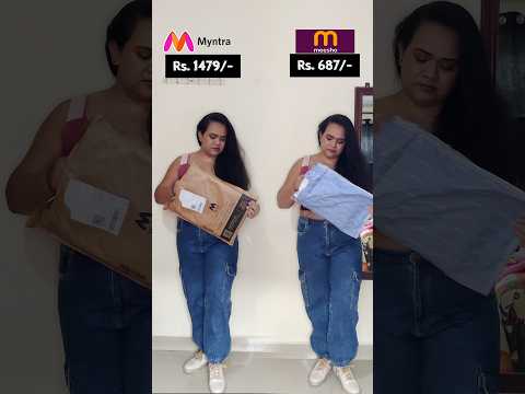 Honest Review 🤯 Myntra Vs Meesho #fashion #trending