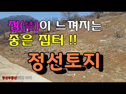 정(情)이 느껴지는 좋은 집터!! 정선토지 매매 / 정선토지박사