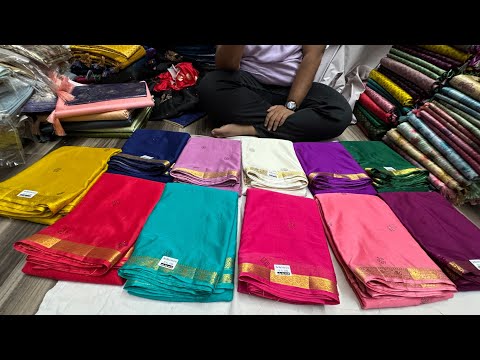 Chinon Sarees In Chickpet Single Saree Courier Available