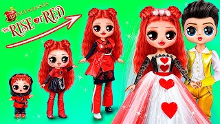 Red Growing Up! Descendants Dolls / 32 LOL OMG DIYs