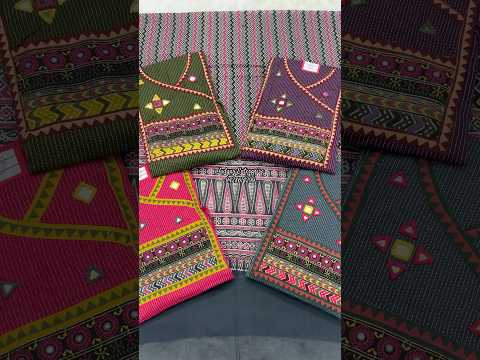 Pure Cotton Kantha Cotton with Angrakha Pattern Traditional Kutchiwork Unstitched Suits #shorts