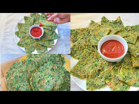 Quick Healthy breakfast recipe, less oil breakfast, palak recipe, easy breakfast or Dinner recipe