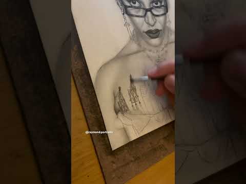 drawing doja tattoos🫣(tiktok:raymond.portraits) #artistdrawing #art #shortsvideo #drawing #dojacat