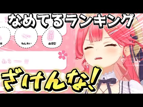 湊あくあがなめてる人ランキングを発表！一位は？さくらみこ！にブチキレするみこち【ホロライブ/さくらみこ】