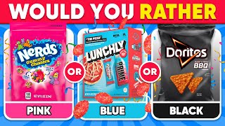 Would You Rather..? PINK, BLUE or BLACK Food Edition 💗🖤💙 Daily Quiz