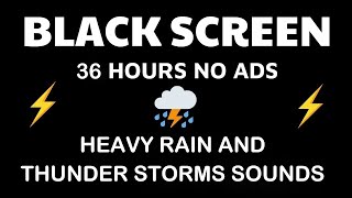 🔴Heavy Rain and Thunder Sounds for Sleeping - Black Screen | Live Rain Sounds for Relaxation