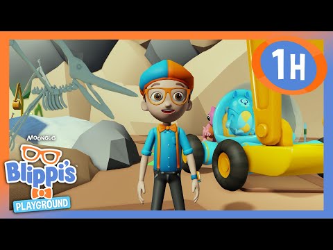 Blippi Digs Up a Fossil with an Excavator! | Blippi Plays Roblox! | Kids TV Shows