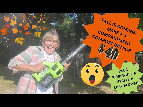 How to make a Compost Bin & Reviewing Steelite Leaf Blower