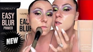 One Size Full Beat Foundation Review VS New Huda Beauty Easy Blur Foundation