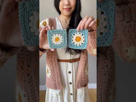 Cookie & crochet daisy granny squares 😍 #ilovecrochet #cookiedecoration #grannysquare