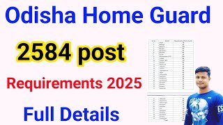 Odisha Home Guard 2584 post Requirements Full Details FM Manoj