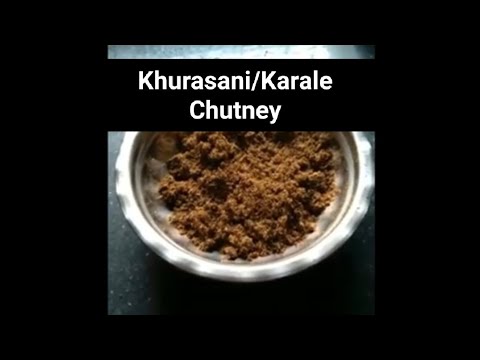 Khurasani Chutney|Karale Chutney|Niger seeds Chutney