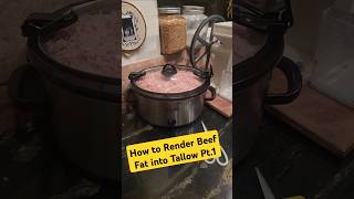 How to Render Beef Fat into Tallow Pt.1 #beeftallow #tallow #homesteading  #nontoxic