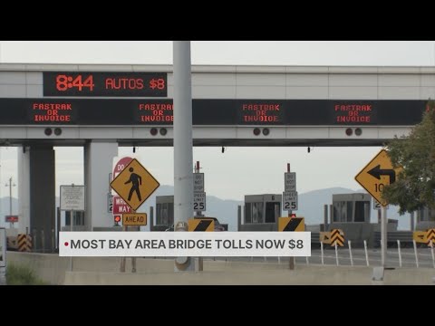 Most Bay Area bridge tolls are now $8 after increase