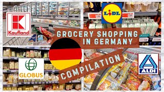 🇩🇪 COMPILATION Grocery Shopping in Germany at Lidl , Aldi,  Kaufland and Globus with Prices