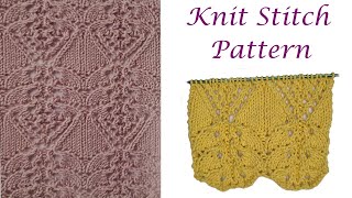 KNITTING: Beautiful Knit Stitch pattern #052