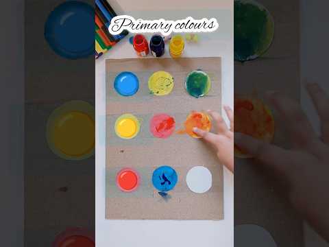 🔴🔵🟡 colours | primary colours and secondary colours  #shorts #ytshort #kidsactivityideas