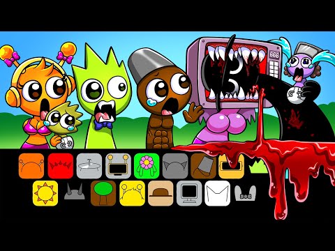 SPRUNKI OC -Microwave(Lily)- Oh No!! Microwave Eat Black?! | Incredibox Sprunki Animation