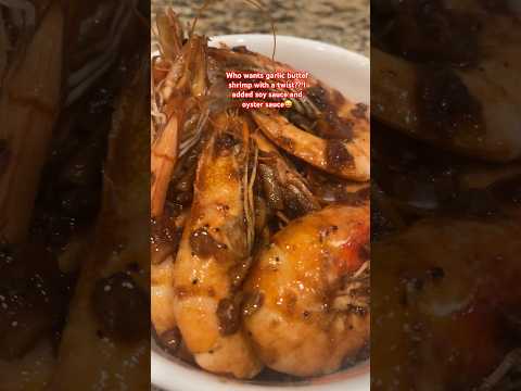 Garlic Butter Shrimp with a twist😋😋 #shortsvideo #shorts #seafood #food #shrimp #foodie #cooking