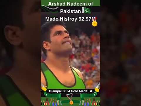 Arshad Nadeem made us Pakistani’s Proud by winning only Gold Medal in Olampic 2024 ❤️🎉