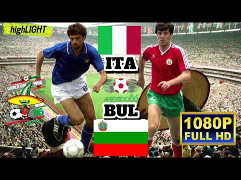 ITALY vs BULGARIA 1-1 / World Cup 1986  Mexico / 1080p Full HD.