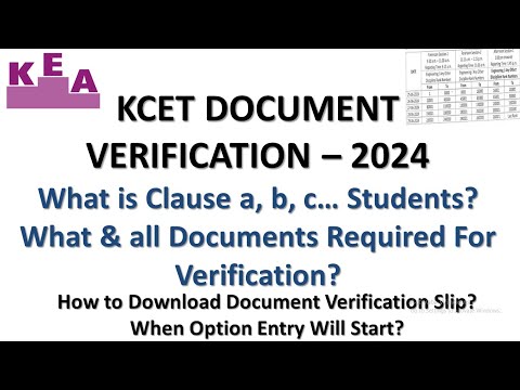 KCET Document Verification 2024 | How to Download Document Verification Slip| KCET Counselling 2024