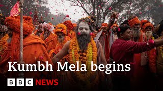 Millions head to India's Kumbh Mela festival, the largest gathering of humanity on Earth | BBC News