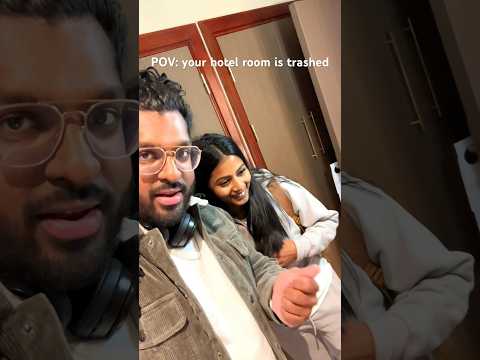 POV: your hotel room is TRASHED! #hotelroom #hotel #roomupgrade #couple #travel #vlog #london #uk