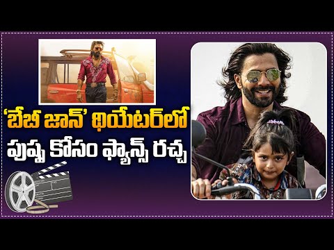 Allu Arjun Fans Hungama in Baby Jhon Theatre | Pushpa 2 vs Baby Jhon | Varun Dawan | Tupaki